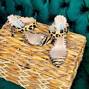 Steve Madden Leopard Print Fur Heel